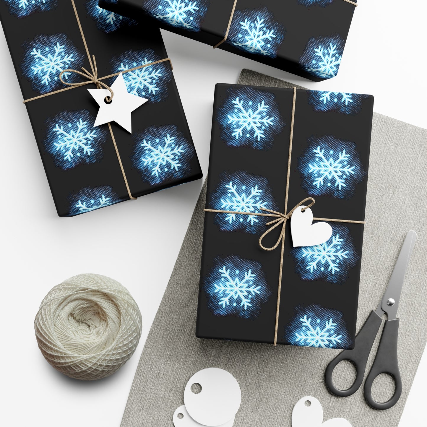 Winter’s Glow-  Gift Wrap Papers - Snowflakes