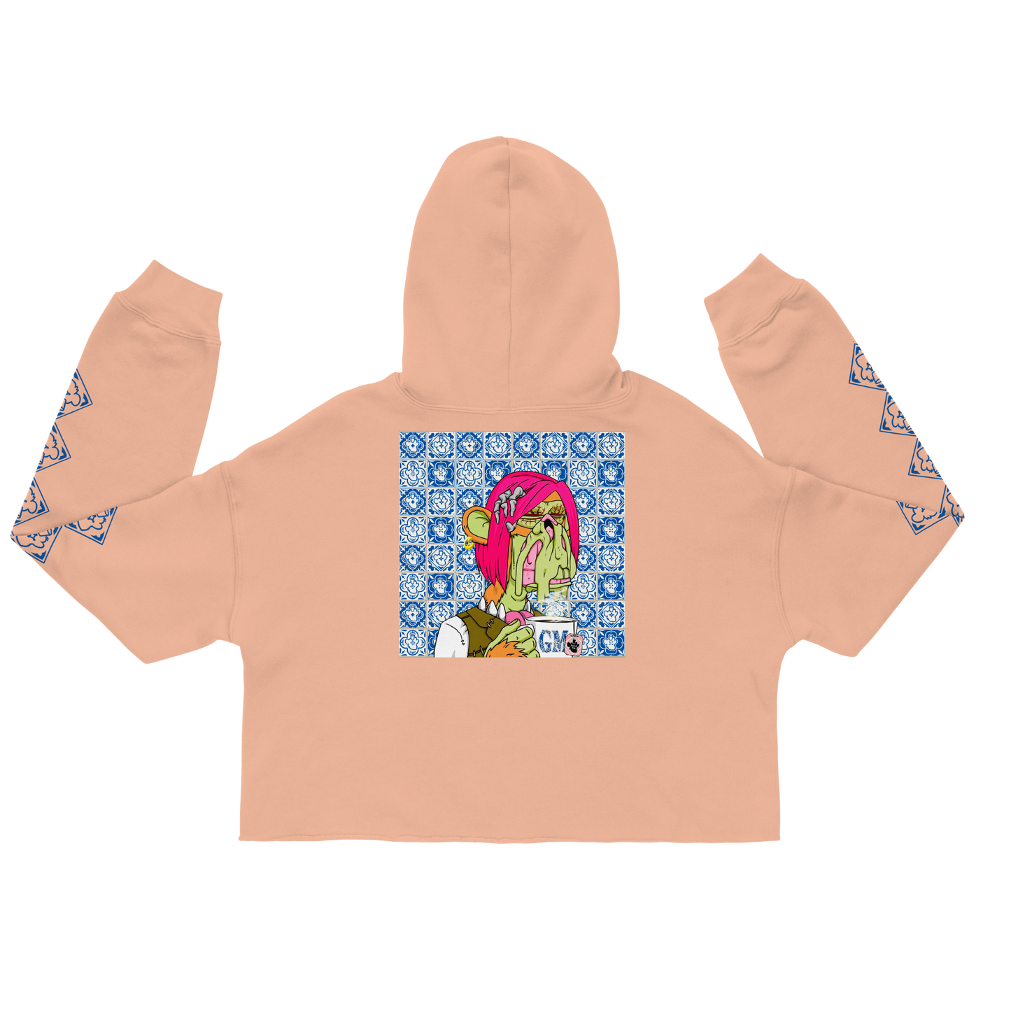 BoredTea x Bored Art Not Club | WOMEN'S HOODIE | Peach | 27002